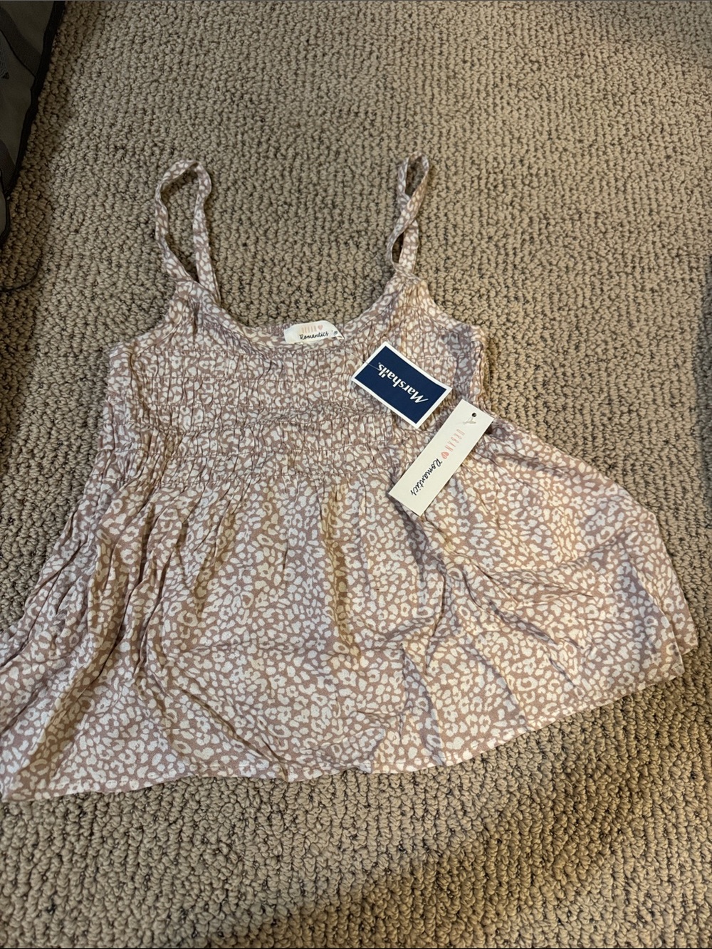 Women’s Pink Leopard Print Spaghetti Strap Top